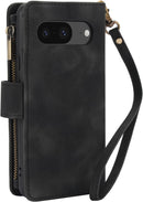 Google Pixel 9 Pro XL 6.8 PU Leather Slim Phone Case Protective Wallet Cover Brown