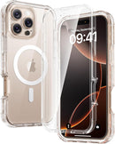 iPhone 16 Case, Full Body Rugged Case Touch Sensitive Anti - Scratch Screen Protector Pink