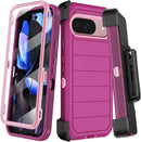 Google Pixel 9 Case Pro Case Protector Belt Clip Holster Body Cover with Kickstand Black