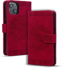 Google Pixel 9 Pro Durable PU Leather Wallet Case Protective Cover - Mandala Brown