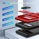 Google Pixel 8 Pro Case 2 Tempered Glass Screen Shockproof Protective Phone Cover Orange