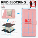 iPhone 16 Leather Magnetic Closure Protective Flip Cover Compatible Black