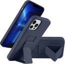Case for iPhone 16 with Vertical Kickstand + Flexible Soft Liquid Silicone Protective Cover