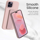 Case for iPhone 16 with Vertical Kickstand + Flexible Soft Liquid Silicone Protective Cover