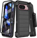 Google Pixel 9 Case Pro Case Protector Belt Clip Holster Body Cover with Kickstand Black