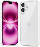 iPhone 16 Pro Transparent Hybrid Hard Shell Plastic & Soft Silicone Rubber Bumper