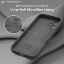 Designed for Iphone 16 Case, Premium Silicone Shockproof Protective Phone Case for Men Women Girls 6.1", Black