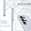 Designed for Samsung Galaxy S26 Ultra Case + 2 Pack Galaxy S26 Ultra Screen Protector Tempered Glass.[Military Grade Protection] Slim,Transparent,Shockproof，Anti - Scratch - Clear