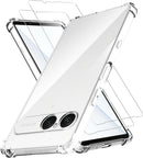 Designed for Samsung Galaxy S26 Ultra Case + 2 Pack Galaxy S26 Ultra Screen Protector Tempered Glass.[Military Grade Protection] Slim,Transparent,Shockproof，Anti - Scratch - Clear