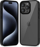 iPhone 16 Pro Transparent Hybrid Hard Shell Plastic & Soft Silicone Rubber Bumper