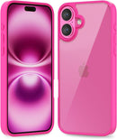 iPhone 16 Pro Transparent Hybrid Hard Shell Plastic & Soft Silicone Rubber Bumper