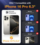 iPhone 16 Case, Full Body Rugged Case Touch Sensitive Anti - Scratch Screen Protector Pink