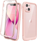 iPhone 16 Case, Full Body Rugged Case Touch Sensitive Anti - Scratch Screen Protector Pink