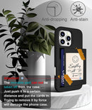 iPhone 16 Pro Case Cute Card Holder Slim Cases Paws Dog Craws