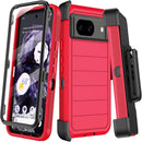 Google Pixel 9 Case Pro Case Protector Belt Clip Holster Body Cover with Kickstand Black