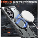 Heavy - Duty Galaxy S25 Ultra Case with 360° Rotatable Ring Kickstand