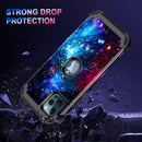 iPhone 16 Pro Case Glow Dark Three Layer Heavy Duty Shockproof Protection Hard Plastic Bumper+Soft Silicone Case