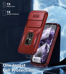 Google Pixel 8 Pro Case 2 Tempered Glass Screen Shockproof Protective Phone Cover Orange