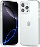 iPhone 16 Pro Transparent Hybrid Hard Shell Plastic & Soft Silicone Rubber Bumper