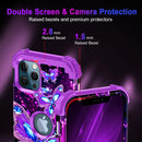 iPhone 16 Pro Case Glow Dark Three Layer Heavy Duty Shockproof Protection Hard Plastic Bumper+Soft Silicone Case