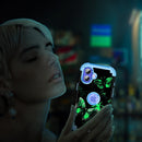 iPhone 16 Pro Case Glow Dark Three Layer Heavy Duty Shockproof Protection Hard Plastic Bumper+Soft Silicone Case