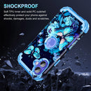 iPhone 16 Pro Case Glow Dark Three Layer Heavy Duty Shockproof Protection Hard Plastic Bumper+Soft Silicone Case