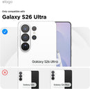 elago Compatible with Samsung Galaxy S26 Ultra Case, Magnetic Silicone Case, Compatible with MagSafe Accessories, Protective Cover, Shockproof, Slim, Anti - Scratch Soft Microfiber Lining (Black)