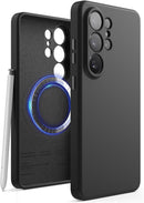 elago Compatible with Samsung Galaxy S26 Ultra Case, Magnetic Silicone Case, Compatible with MagSafe Accessories, Protective Cover, Shockproof, Slim, Anti - Scratch Soft Microfiber Lining (Black)