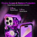 iPhone 16 Pro Case Glow Dark Three Layer Heavy Duty Shockproof Protection Hard Plastic Bumper+Soft Silicone Case