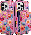 iPhone 16 Pro Case Cute Card Holder Slim Cases Paws Dog Craws