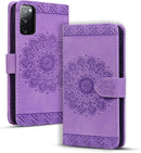 Google Pixel 9 Pro Durable PU Leather Wallet Case Protective Cover - Mandala Brown