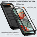 Google Pixel 9 Case Pro Case Protector Belt Clip Holster Body Cover with Kickstand Black