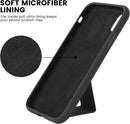 Case for iPhone 16 with Vertical Kickstand + Flexible Soft Liquid Silicone Protective Cover