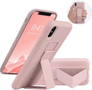 Case for iPhone 16 with Vertical Kickstand + Flexible Soft Liquid Silicone Protective Cover
