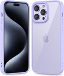 iPhone 16 Pro Transparent Hybrid Hard Shell Plastic & Soft Silicone Rubber Bumper