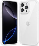 iPhone 16 Pro Transparent Hybrid Hard Shell Plastic & Soft Silicone Rubber Bumper