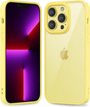 iPhone 16 Pro Transparent Hybrid Hard Shell Plastic & Soft Silicone Rubber Bumper