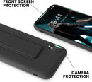 Case for iPhone 16 with Vertical Kickstand + Flexible Soft Liquid Silicone Protective Cover