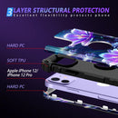 iPhone 16 Pro Case Glow Dark Three Layer Heavy Duty Shockproof Protection Hard Plastic Bumper+Soft Silicone Case