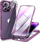 iPhone 16 Pro Case Full - Body Phone Built - in Glass Screen Protector Military