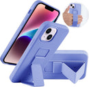 Case for iPhone 16 with Vertical Kickstand + Flexible Soft Liquid Silicone Protective Cover