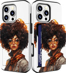 iPhone 16 Pro Case Cute Card Holder Slim Cases Paws Dog Craws