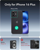 iPhone 16 Case Stand, 23FT Military Grade Drop Protection Heavy Duty Magnetic Phone Case Black