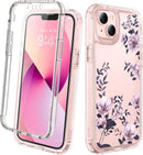 iPhone 16 Case, Full Body Rugged Case Touch Sensitive Anti - Scratch Screen Protector Pink