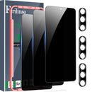 Ferilinso 3 Pack Privacy Screen Protector for Samsung Galaxy S26 Ultra with 3Pack Tempered Glass Camera Lens Protector Phone Case Friendly Accessories Protector de Pantalla for Samsung S26 Ultra