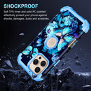 iPhone 16 Pro Case Glow Dark Three Layer Heavy Duty Shockproof Protection Hard Plastic Bumper+Soft Silicone Case