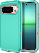 for Google Pixel 9A Case Shockproof Dust/Drop Proof 3 - Layer Full Body Protection [Without Screen Protector] Rugged Heavy Duty Cover Case for Google Pixel 9A 6.3 Inch,Purple/Pink