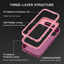 for Google Pixel 9A Case Shockproof Dust/Drop Proof 3 - Layer Full Body Protection [Without Screen Protector] Rugged Heavy Duty Cover Case for Google Pixel 9A 6.3 Inch,Purple/Pink