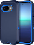 for Google Pixel 9A Case Shockproof Dust/Drop Proof 3 - Layer Full Body Protection [Without Screen Protector] Rugged Heavy Duty Cover Case for Google Pixel 9A 6.3 Inch,Purple/Pink