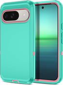 for Google Pixel 9A Case Shockproof Dust/Drop Proof 3 - Layer Full Body Protection [Without Screen Protector] Rugged Heavy Duty Cover Case for Google Pixel 9A 6.3 Inch,Purple/Pink
